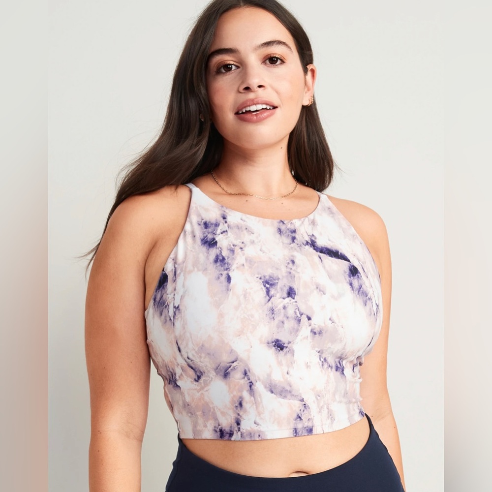 NWT OLD NAVY Light Support PowerSoft Longline Sports Bra for Women Size XS